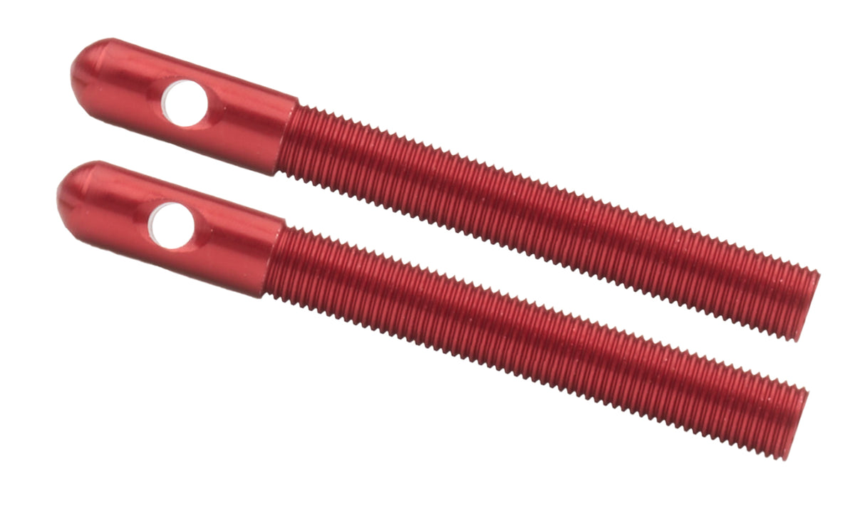 Aluminum Hood Pins 3/8in Red 2pk