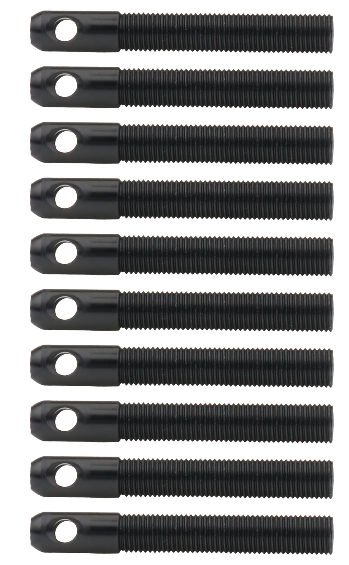 L/W Aluminum Hood Pins 3/8in Black 10pk