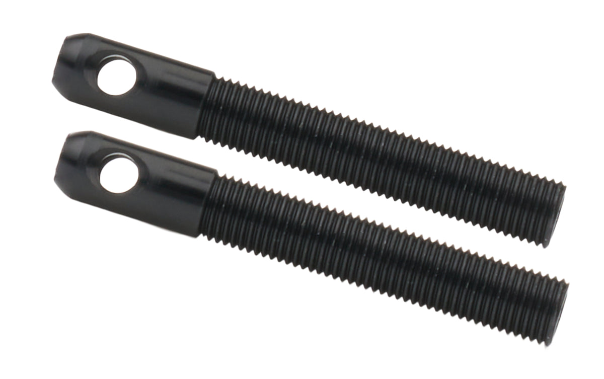 L/W Aluminum Hood Pins 3/8in Black 2pk