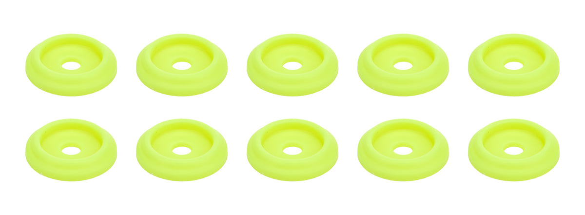 Body Bolt Washer Plastic Fluorescent Yellow 10pk