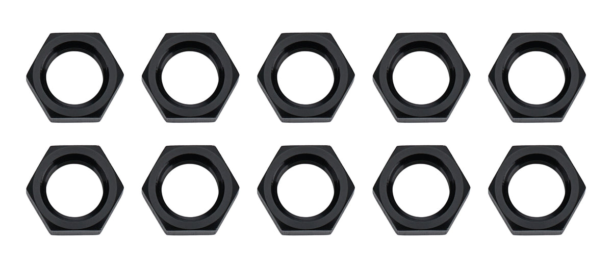 Bulkhead Nuts Black -3 Black 10pk