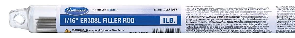 Filler Rod ER308L 1/16 1LB