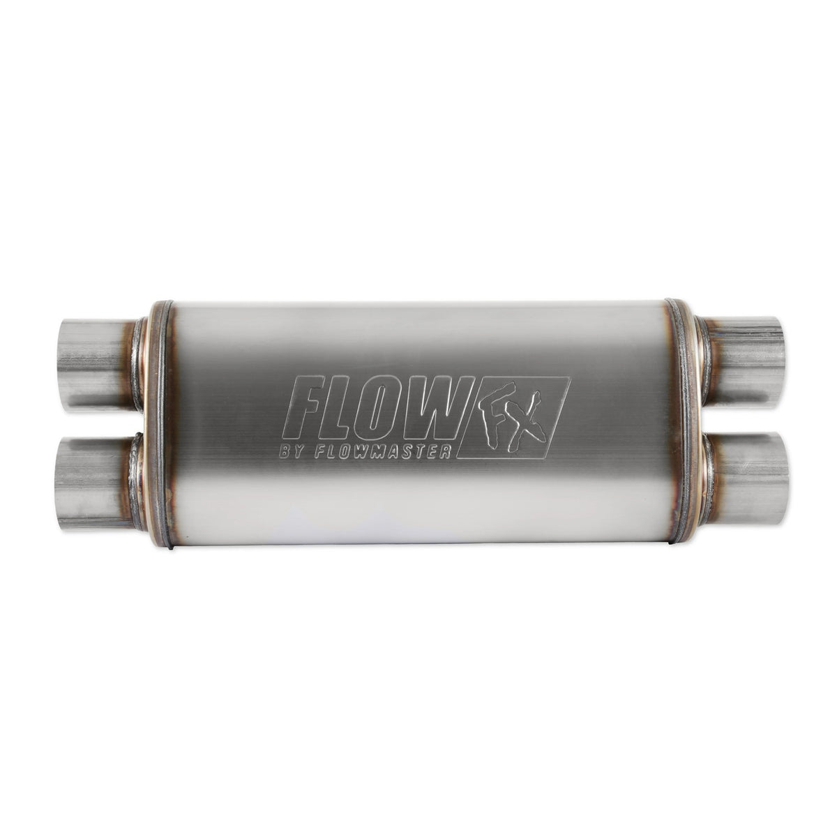 Muffler 3-1/2 Inlet 2-1/ 2 Dual Outlet