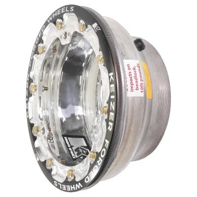 Wheel Half 12-Blt 10in x 6in w/Beadlock Black