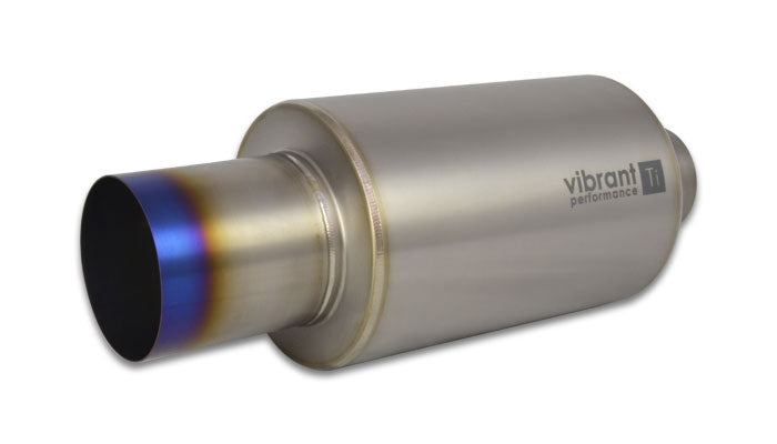 Muffler with Straight Cu t Burnt Tip 3.5in Inlet
