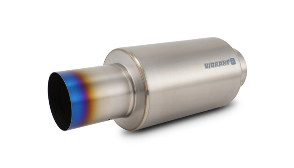Muffler with Straight Cu t Burnt Tip 4in Inlet