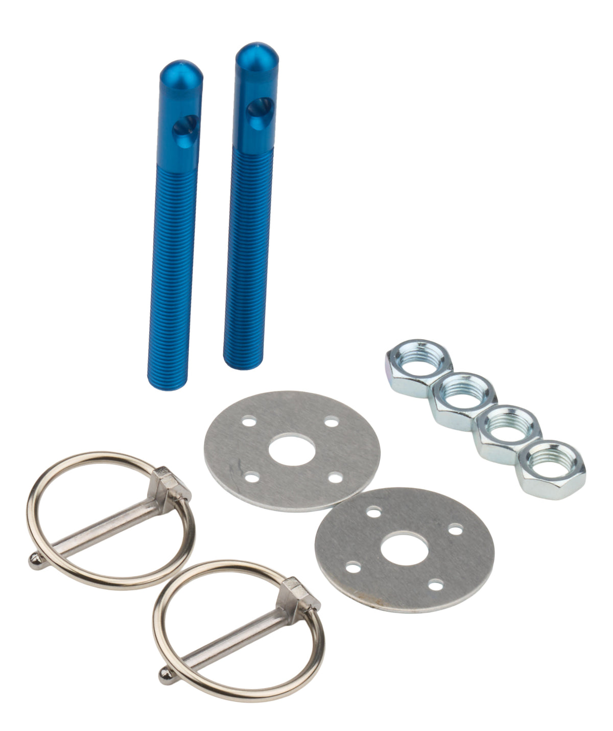 Alum Hood Pin Kit 3/8in Blue