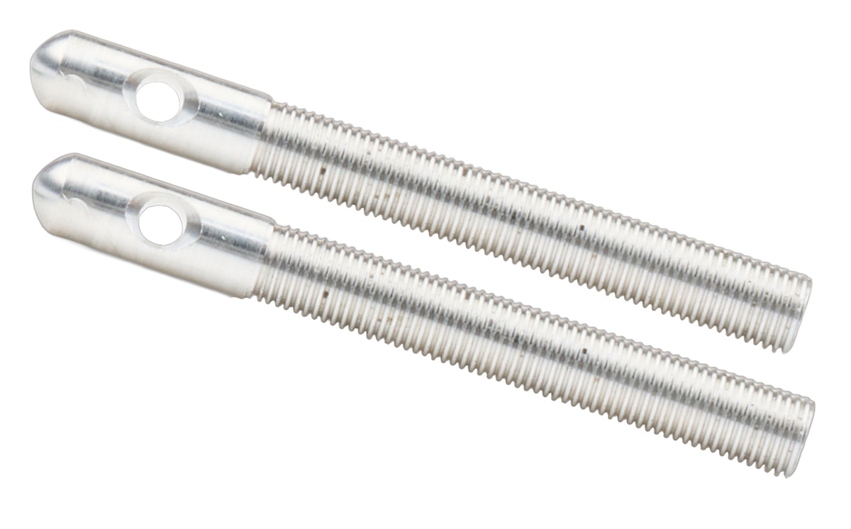 Aluminum Hood Pins 3/8in Silver 2pk