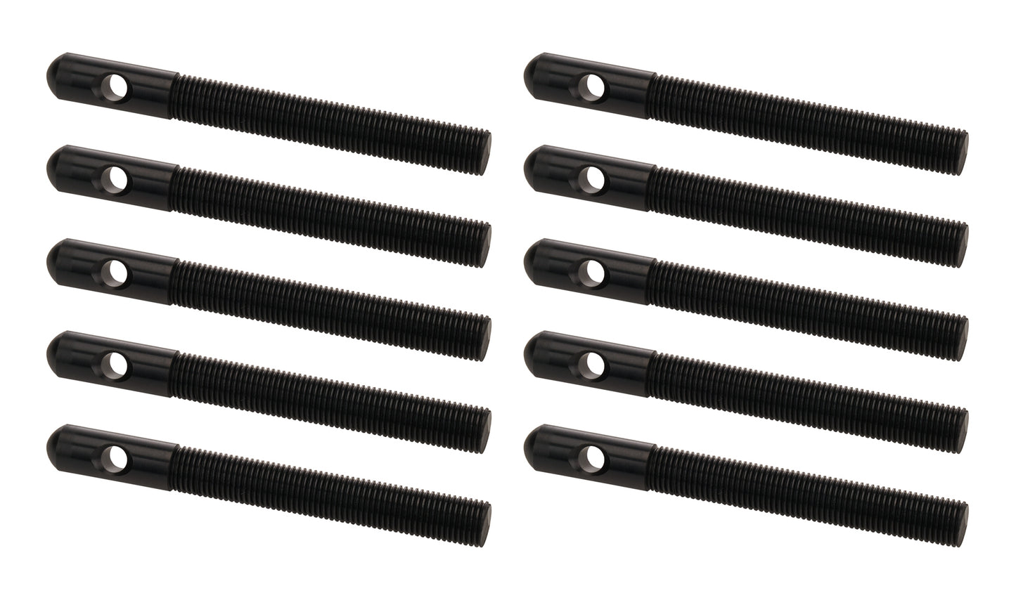 Aluminum Hood Pins 3/8in Black 10pk