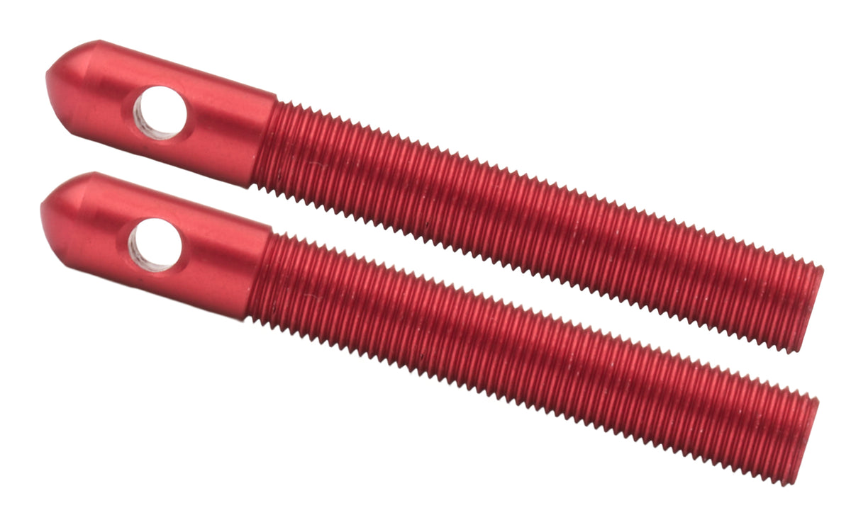 Alum Hood Pins 1/2in 1/4in Holes Red 2pk