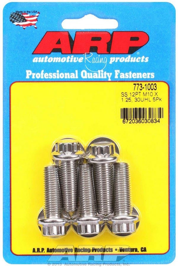 Bolt Kit - SS 12pt 5pk 10mm x 1.25 x 30mm