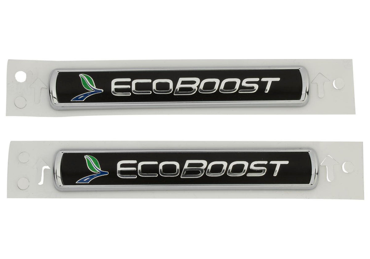 EcoBoost Emblems/Badges- Black and Silver-Pair