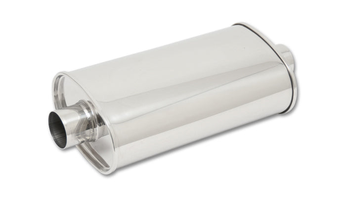 S/S Oval Muffler 2-1/4in In 2-1/4in Out