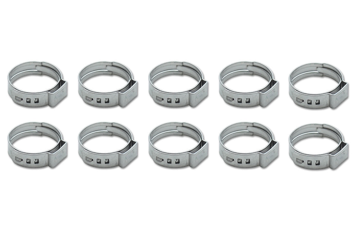 Stainless Steel Pinch Cl amps 11.3-13.8mm 10 Pack